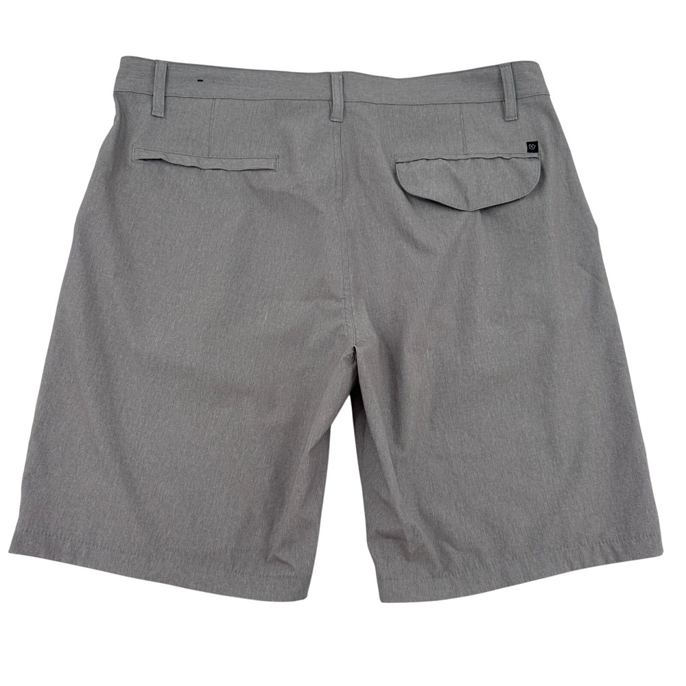 Burnside Mens Size 36 Shorts Gray Flat Front Hybrid Casual Golf Active Pockets